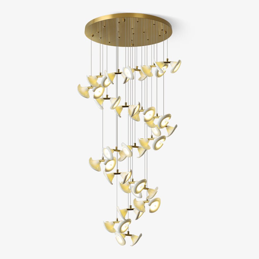 Blossom Double Horn Chandelier - Elegant Design with Adjustable Height