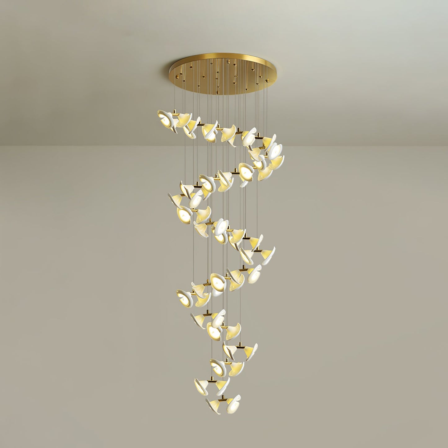 Blossom Double Horn Chandelier - Elegant Design with Adjustable Height
