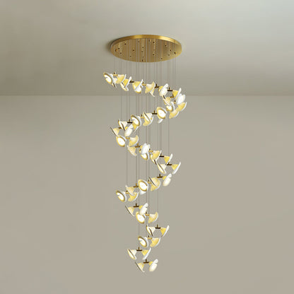 Blossom Double Horn Chandelier - Elegant Design with Adjustable Height