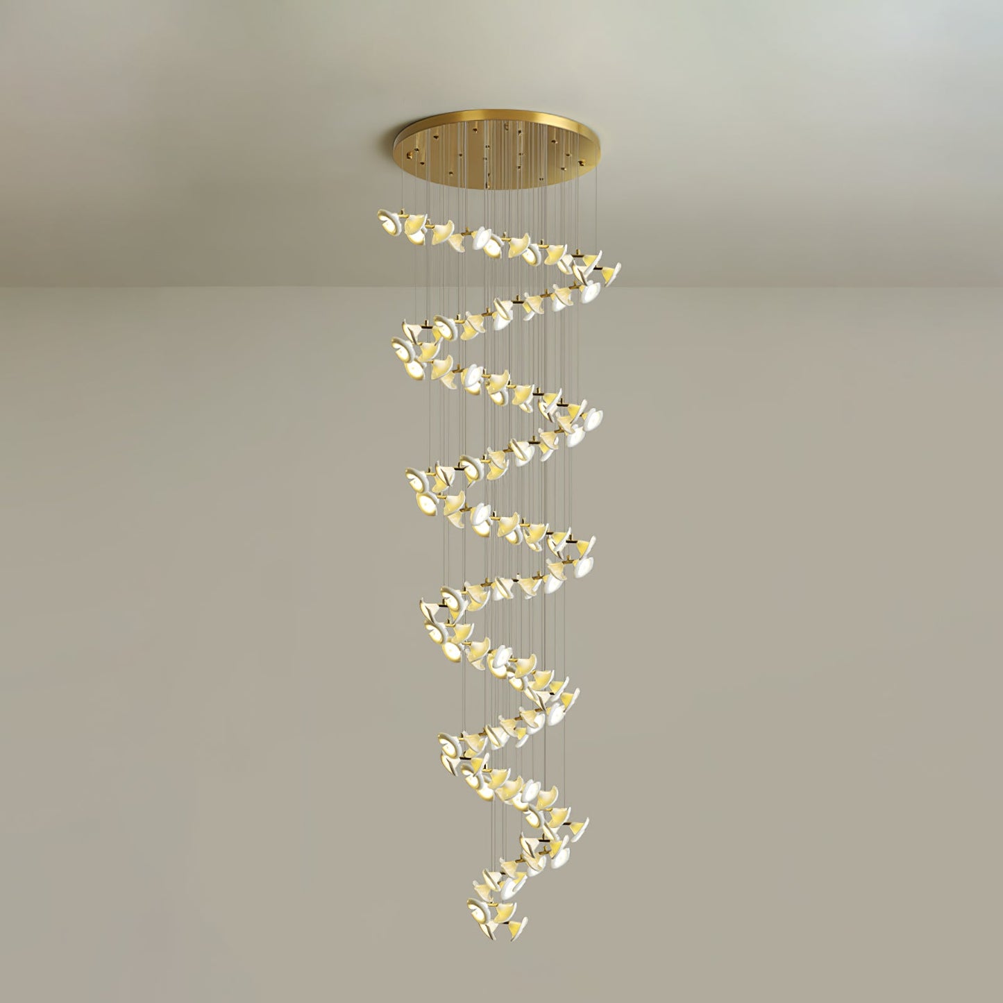 Blossom Double Horn Chandelier - Elegant Design with Adjustable Height
