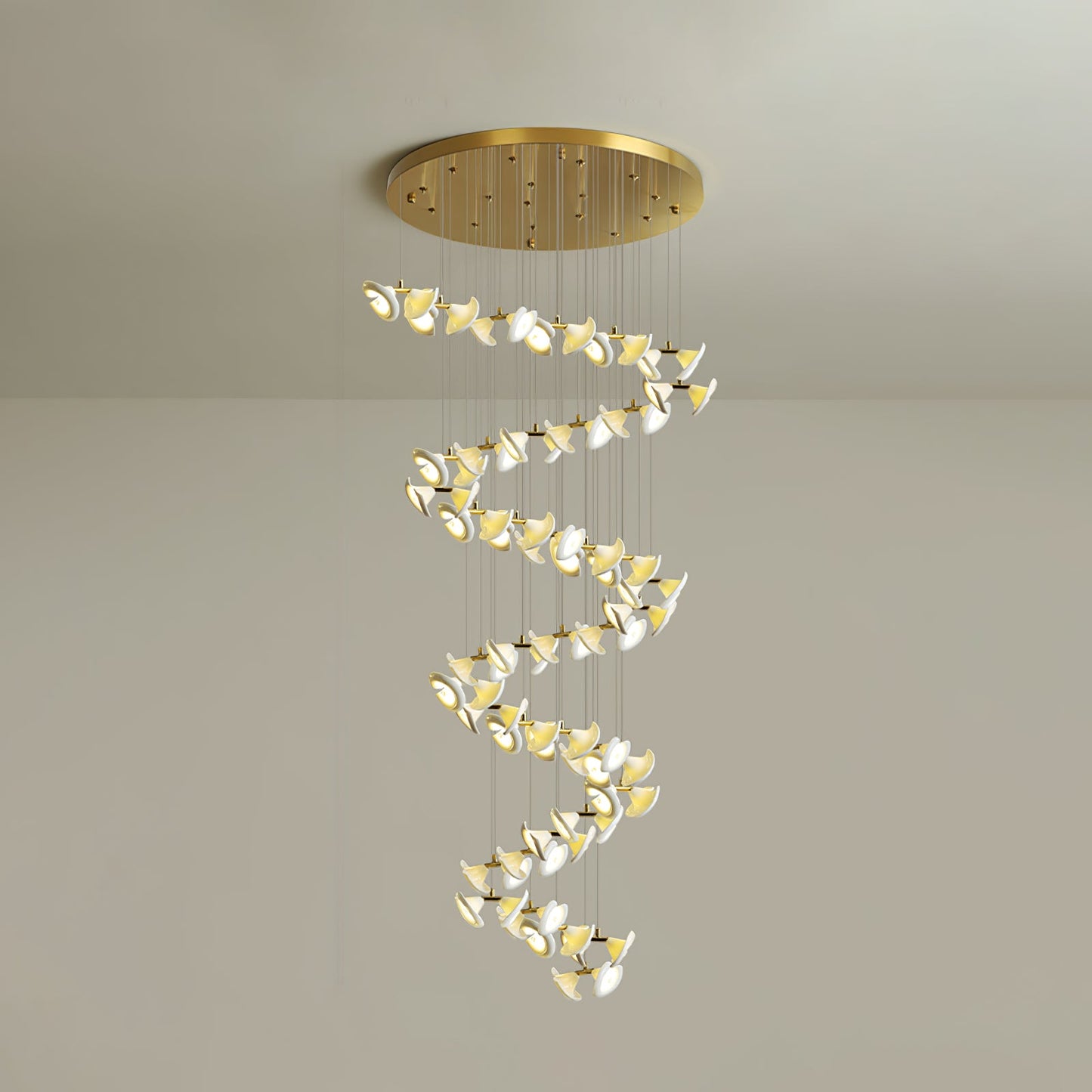 Blossom Double Horn Chandelier - Elegant Design with Adjustable Height