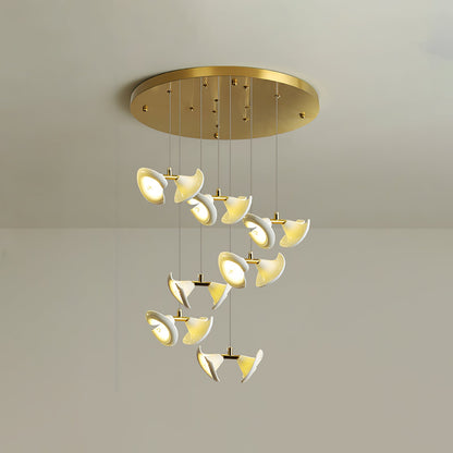 Blossom Double Horn Chandelier - Elegant Design with Adjustable Height
