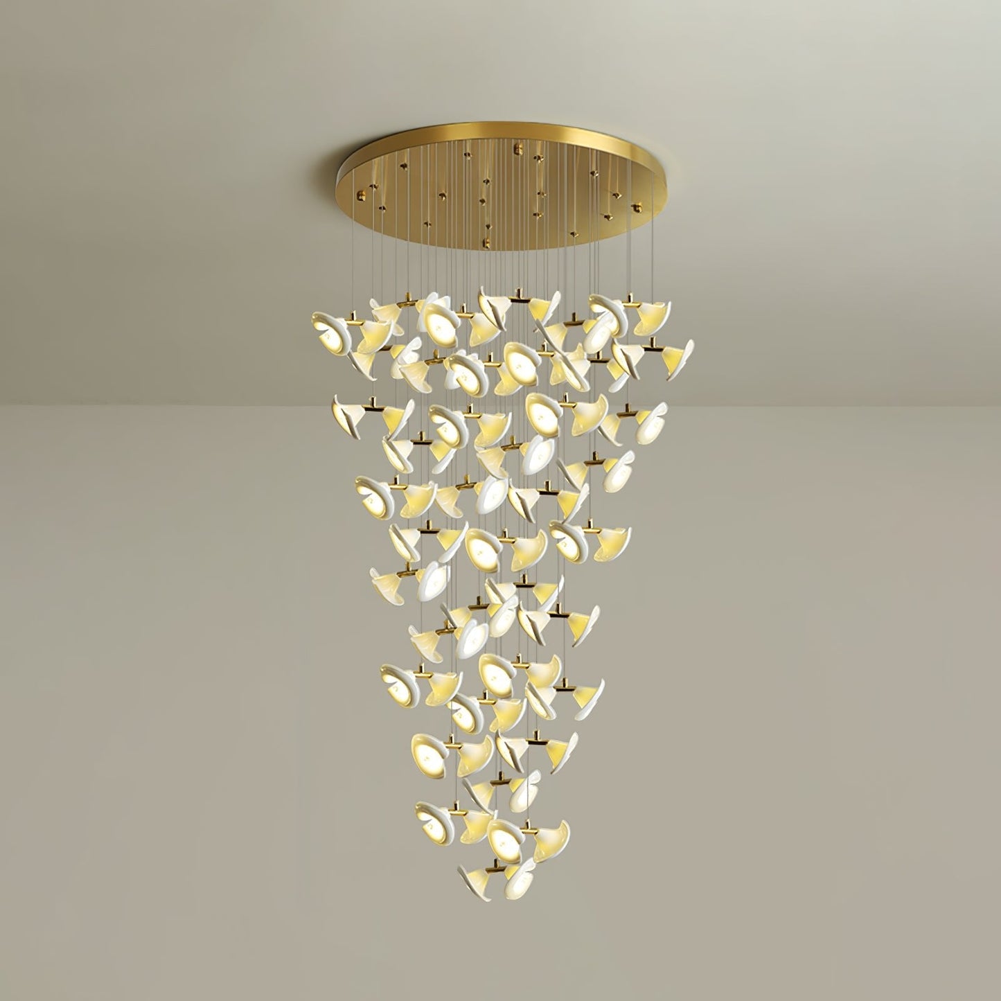 Blossom Double Horn Chandelier - Elegant Design with Adjustable Height