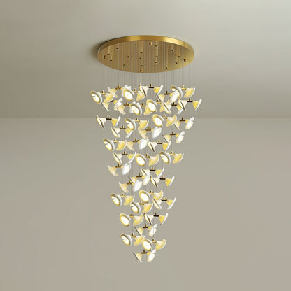 Blossom Double Horn Chandelier - Elegant Design with Adjustable Height