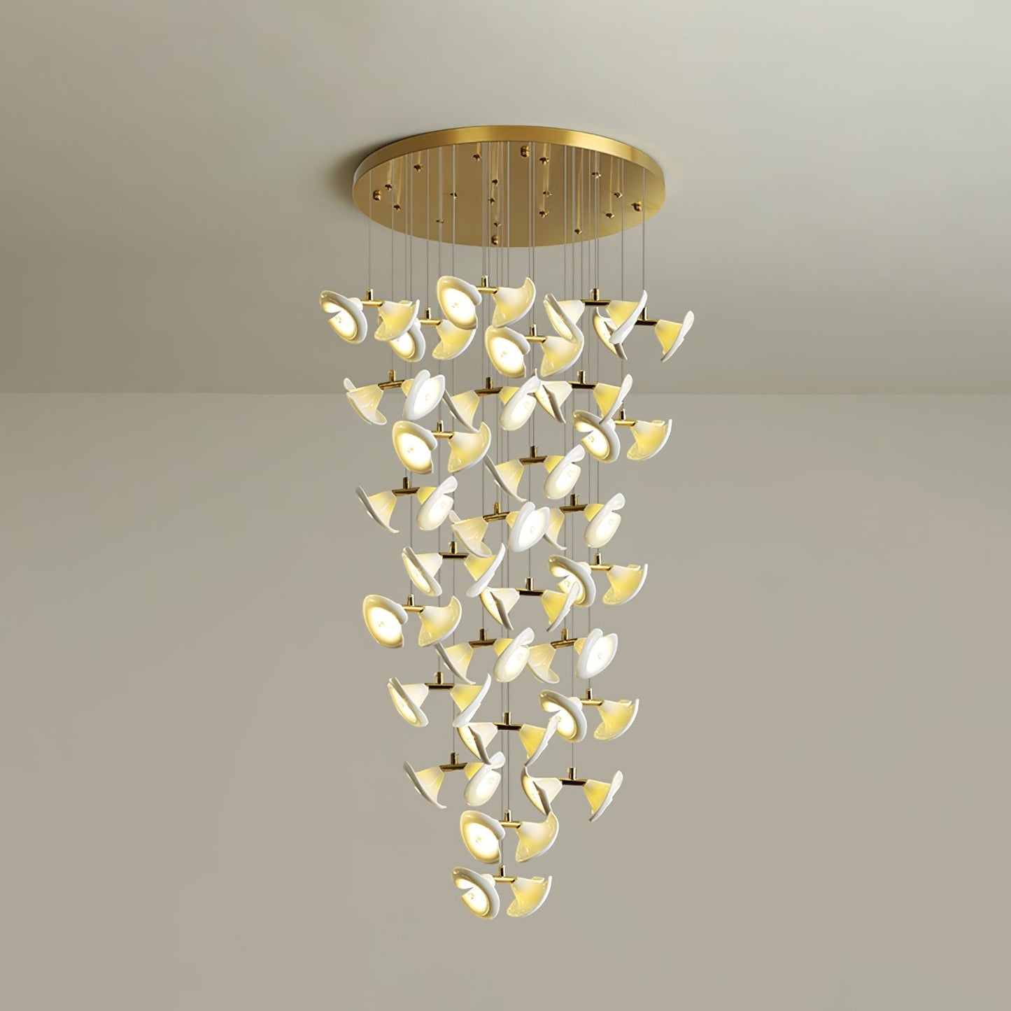 Blossom Double Horn Chandelier - Elegant Design with Adjustable Height