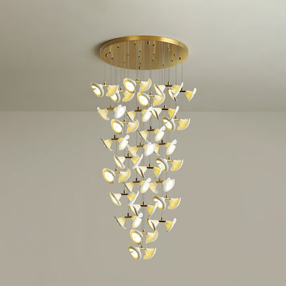 Blossom Double Horn Chandelier - Elegant Design with Adjustable Height