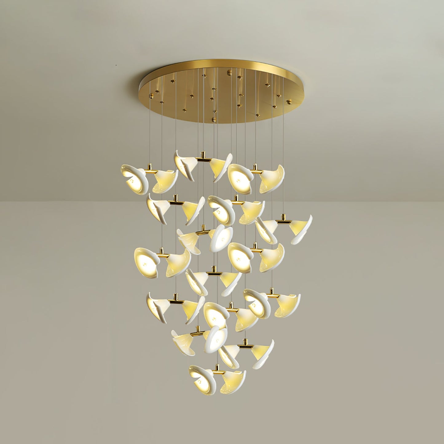 Blossom Double Horn Chandelier - Elegant Design with Adjustable Height