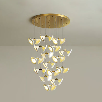 Blossom Double Horn Chandelier - Elegant Design with Adjustable Height