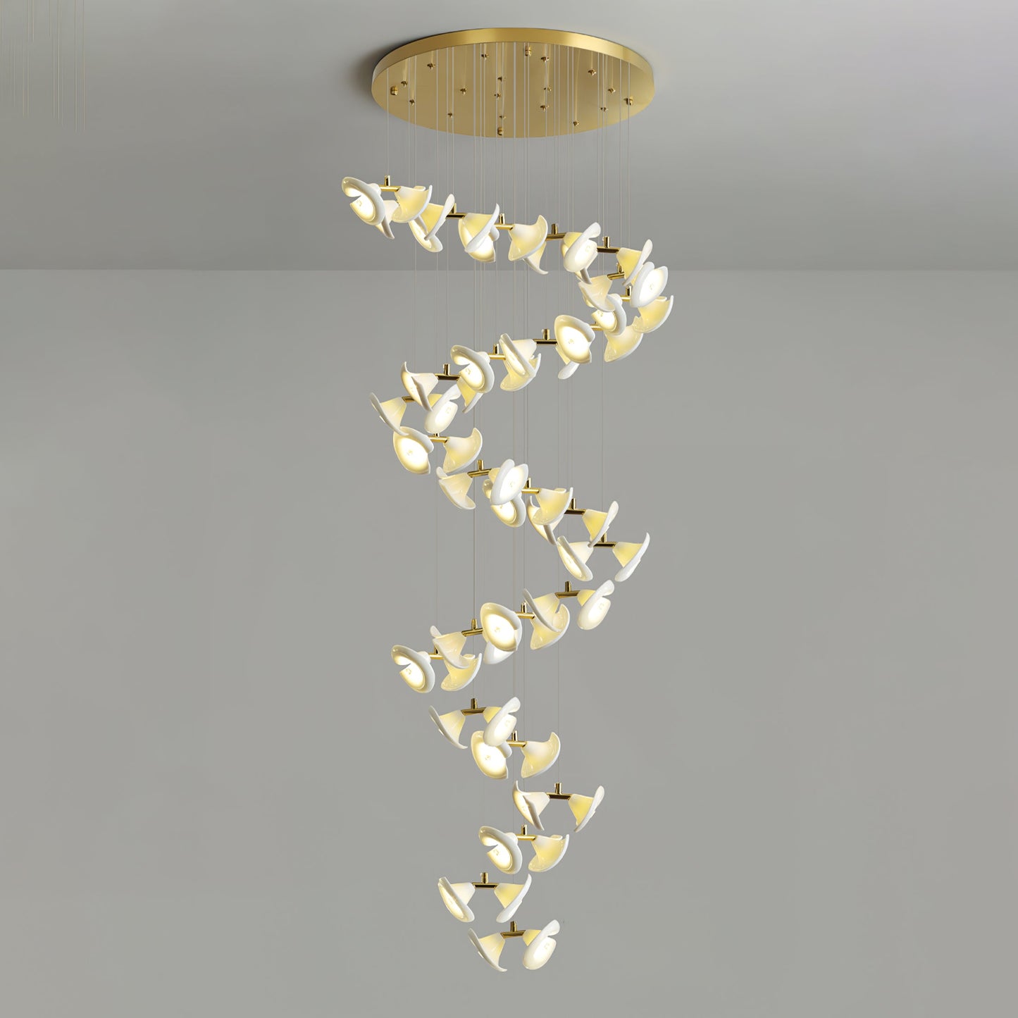 Blossom Double Horn Chandelier - Elegant Design with Adjustable Height