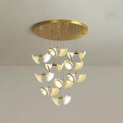 Blossom Double Horn Chandelier - Elegant Design with Adjustable Height