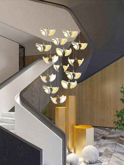 Blossom Double Horn Chandelier - Elegant Design with Adjustable Height
