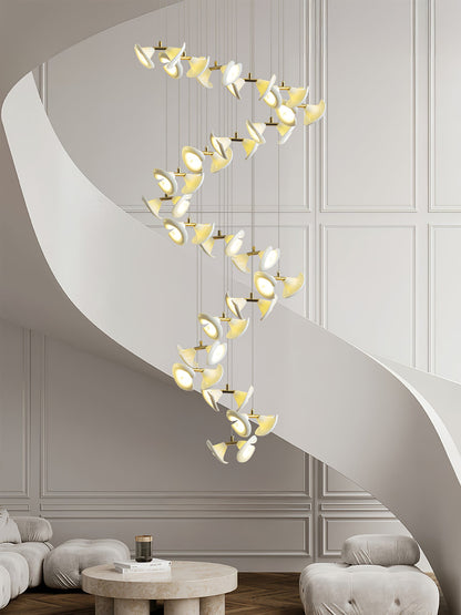 Blossom Double Horn Chandelier - Elegant Design with Adjustable Height