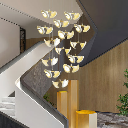 Blossom Double Horn Chandelier - Elegant Design with Adjustable Height