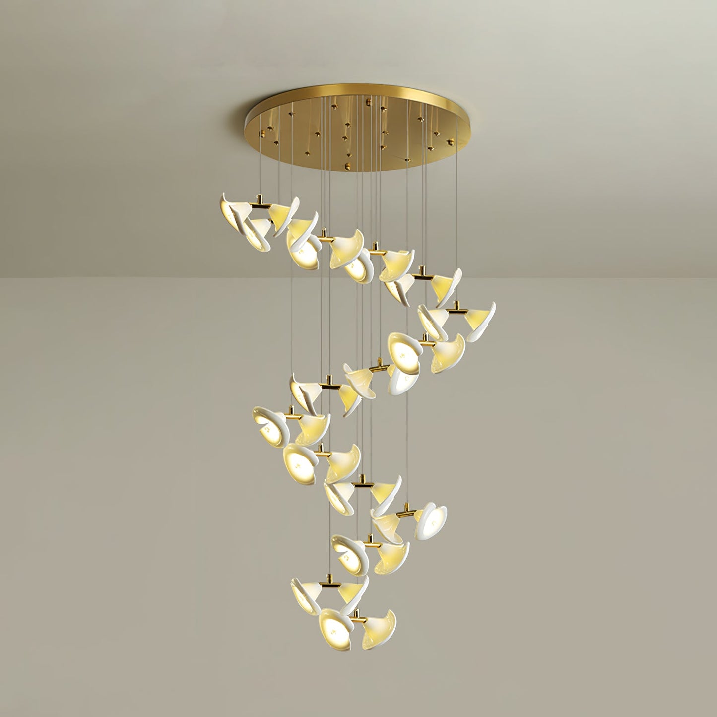 Blossom Double Horn Chandelier - Elegant Design with Adjustable Height