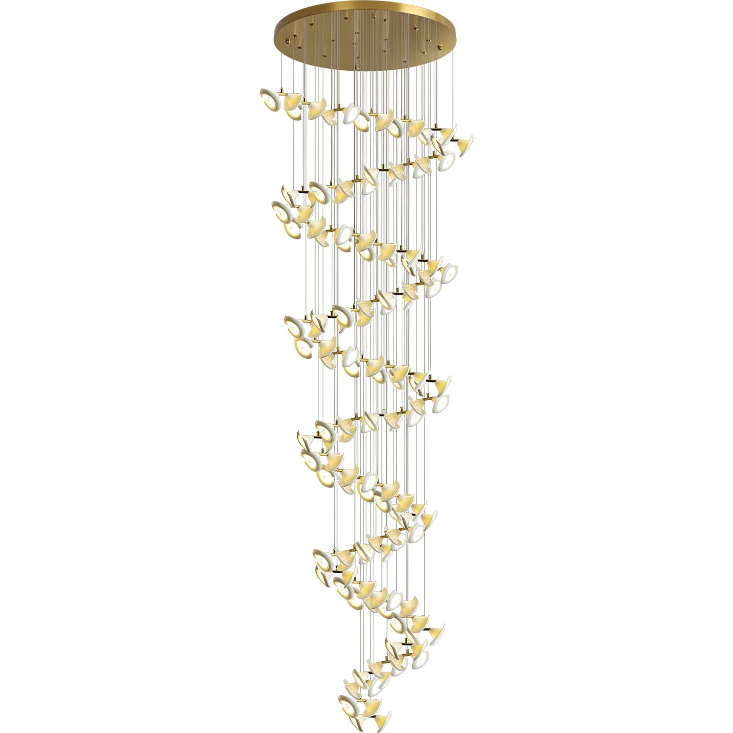 Blossom Double Horn Chandelier - Elegant Design with Adjustable Height