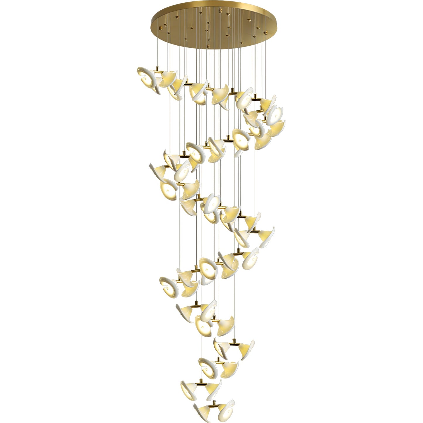 Blossom Double Horn Chandelier - Elegant Design with Adjustable Height