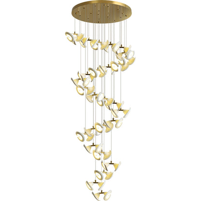 Blossom Double Horn Chandelier - Elegant Design with Adjustable Height