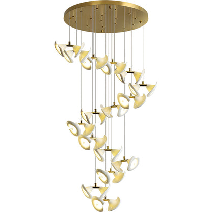 Blossom Double Horn Chandelier - Elegant Design with Adjustable Height