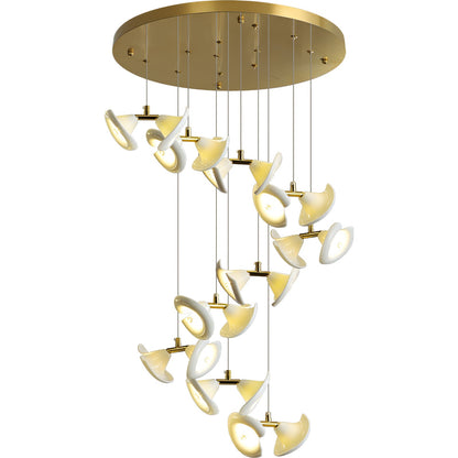 Blossom Double Horn Chandelier - Elegant Design with Adjustable Height