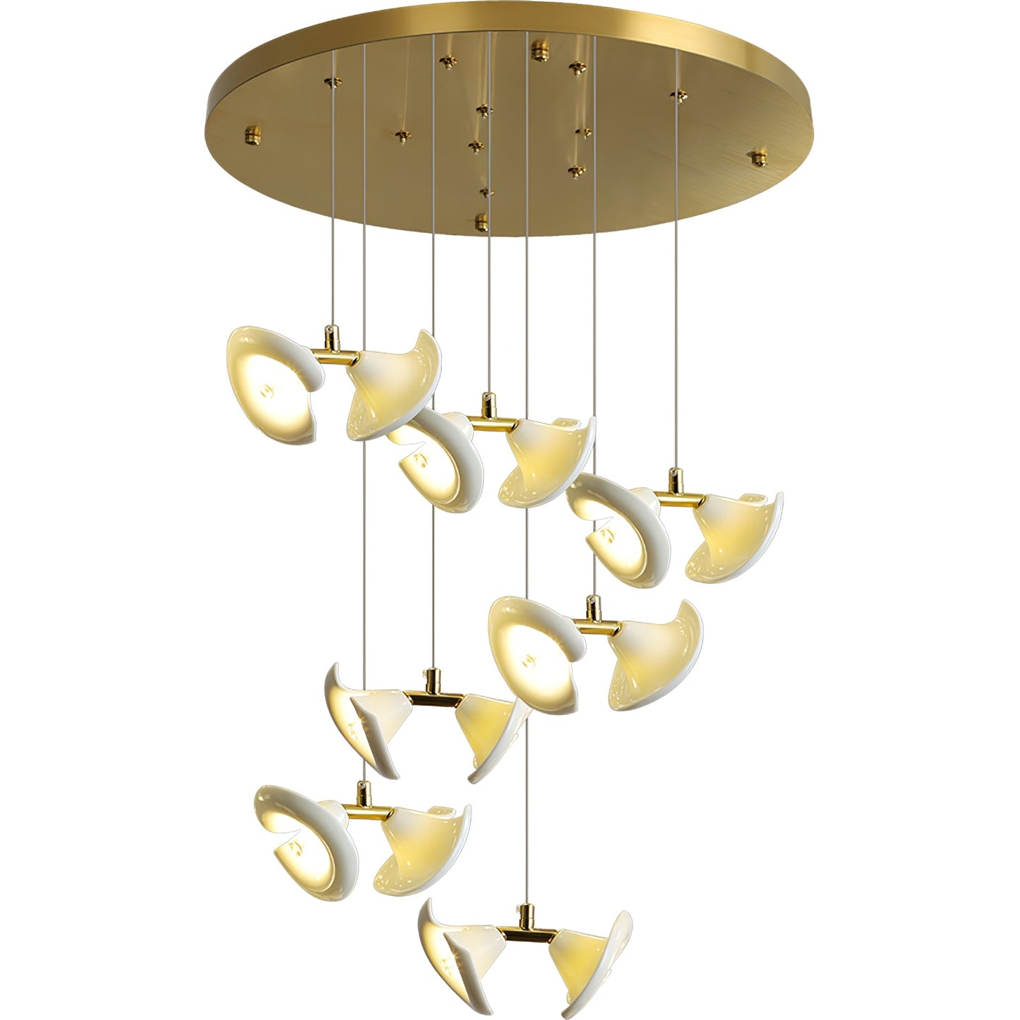 Blossom Double Horn Chandelier - Elegant Design with Adjustable Height