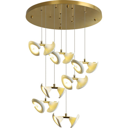 Blossom Double Horn Chandelier - Elegant Design with Adjustable Height