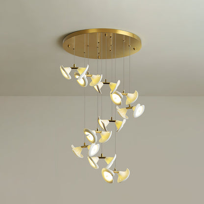 Blossom Double Horn Chandelier - Elegant Design with Adjustable Height