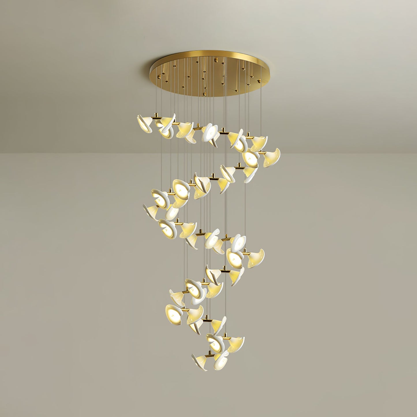 Blossom Double Horn Chandelier - Elegant Design with Adjustable Height