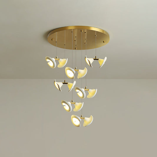 Blossom Double Horn Chandelier - Elegant Design with Adjustable Height