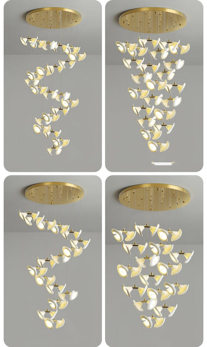 Blossom Double Horn Chandelier - Elegant Design with Adjustable Height
