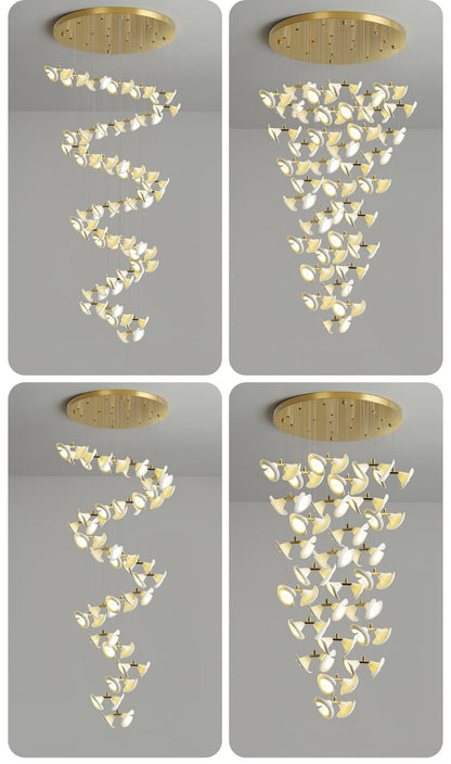 Blossom Double Horn Chandelier - Elegant Design with Adjustable Height