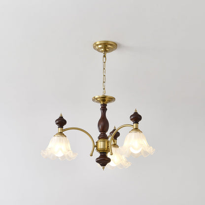 Elegant Blossom Flowers Chandelier - Adjustable Height & LED Compatibl