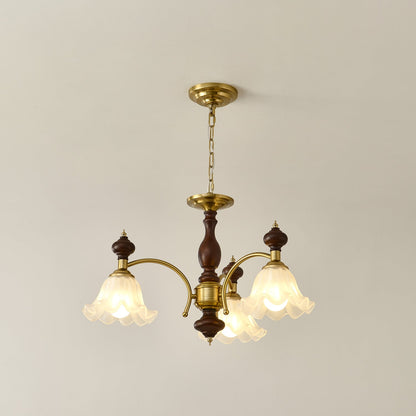 Elegant Blossom Flowers Chandelier - Adjustable Height & LED Compatibl