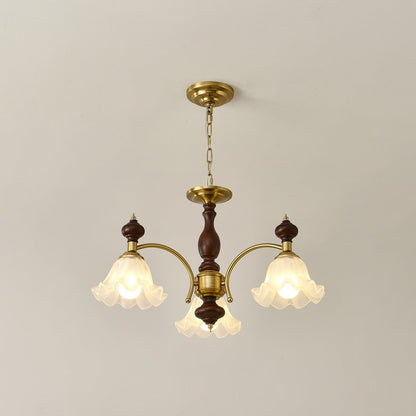 Elegant Blossom Flowers Chandelier - Adjustable Height & LED Compatibl