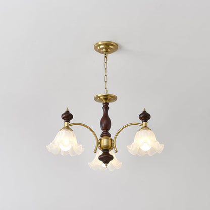 Elegant Blossom Flowers Chandelier - Adjustable Height & LED Compatibl