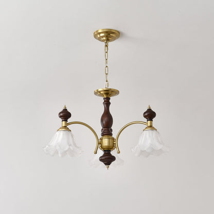 Elegant Blossom Flowers Chandelier - Adjustable Height & LED Compatibl