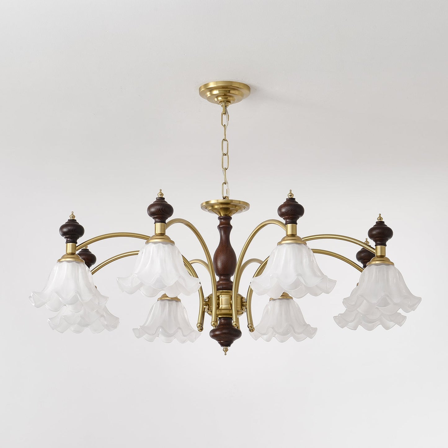 Elegant Blossom Flowers Chandelier - Adjustable Height & LED Compatibl