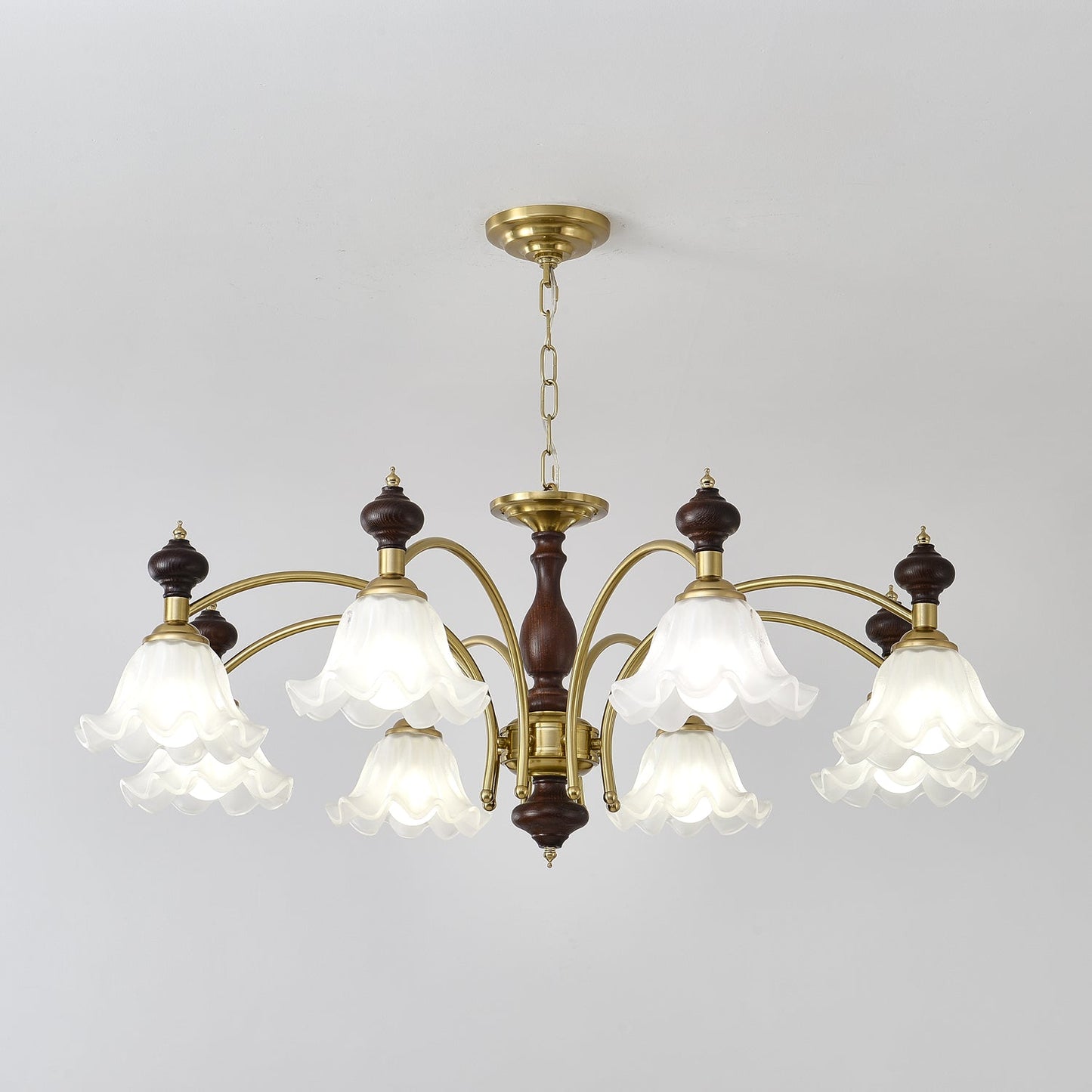 Elegant Blossom Flowers Chandelier - Adjustable Height & LED Compatibl