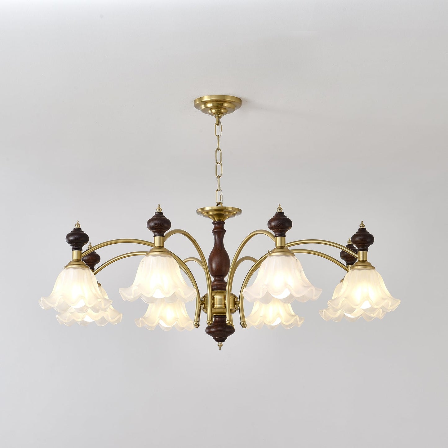 Elegant Blossom Flowers Chandelier - Adjustable Height & LED Compatibl
