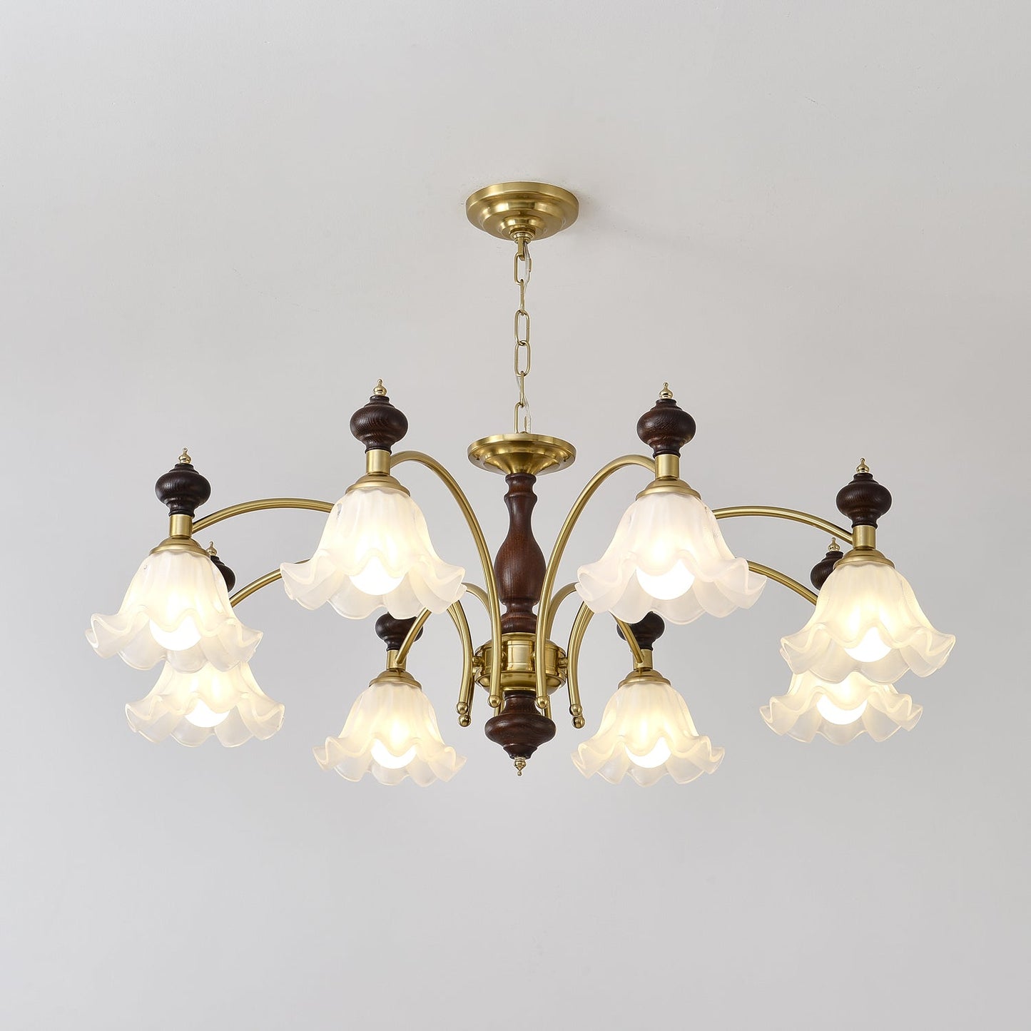 Elegant Blossom Flowers Chandelier - Adjustable Height & LED Compatibl