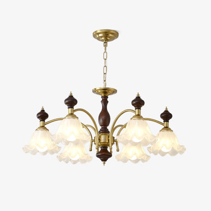 Elegant Blossom Flowers Chandelier - Adjustable Height & LED Compatibl