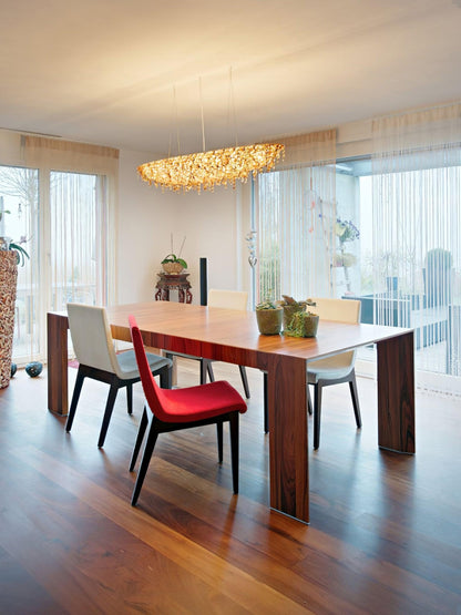Elegant Boat Crystal Chandelier with Dimmable LED Lights and Adjustabl