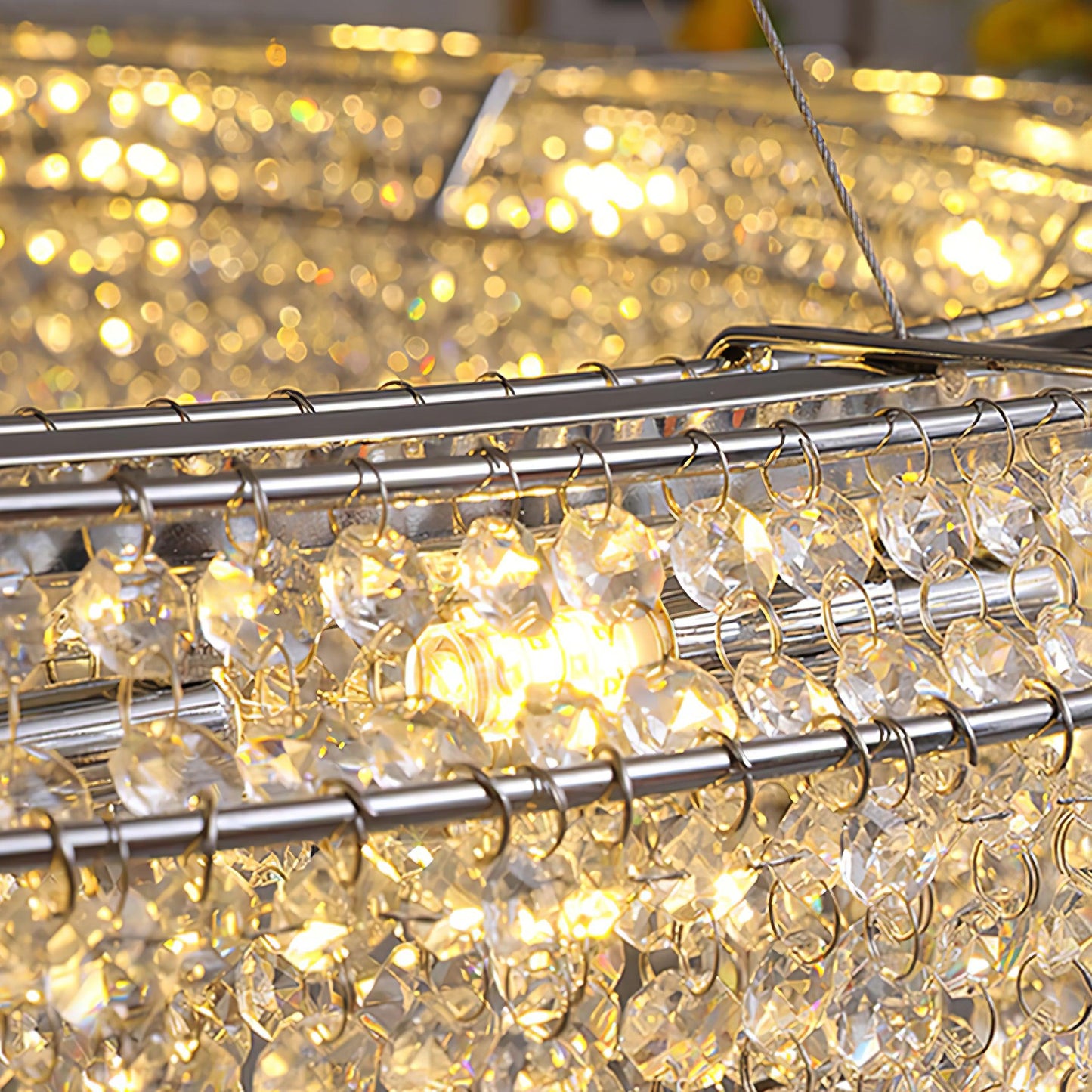 Elegant Boat Crystal Chandelier with Dimmable LED Lights and Adjustabl