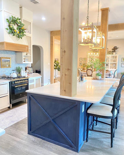Boho Rustic Cube Chandelier with Adjustable Height & Energy-Efficient