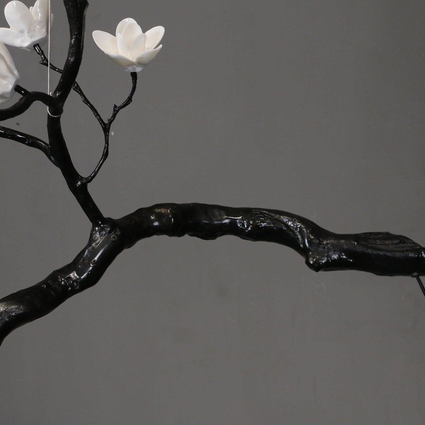 Elegant Branch Flower Chandelier - Adjustable Height, Soft Glow Lighti