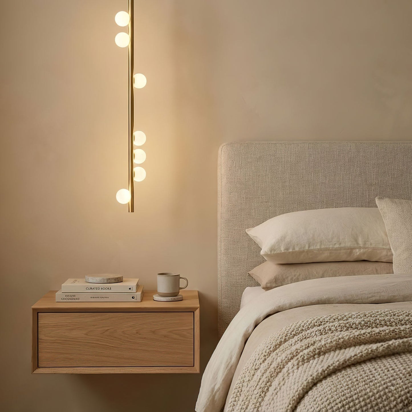 Elegant Brass Glass Drop Chandelier with Adjustable Height & LED Compa