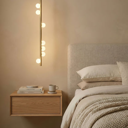 Elegant Brass Glass Drop Chandelier with Adjustable Height & LED Compa