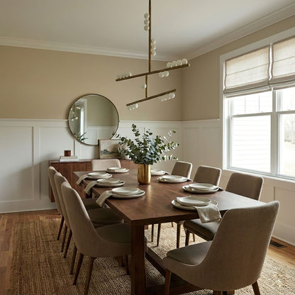 Elegant Brass Glass Drop Chandelier with Adjustable Height & LED Compa
