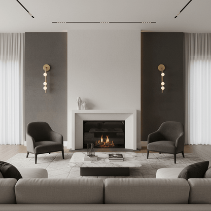 Brass Glass Tube Wall Lamp - Elegant Design with Adjustable Lighting