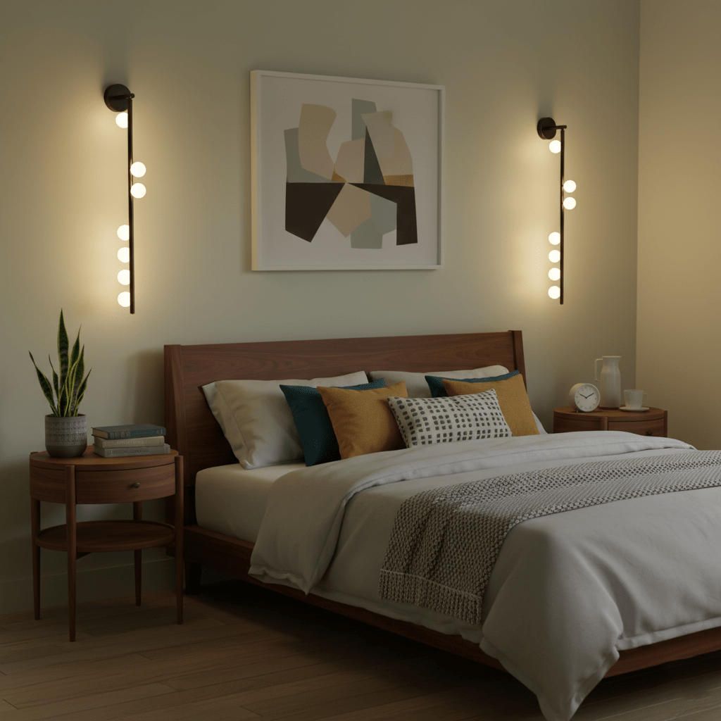 Brass Glass Tube Wall Lamp - Elegant Design with Adjustable Lighting