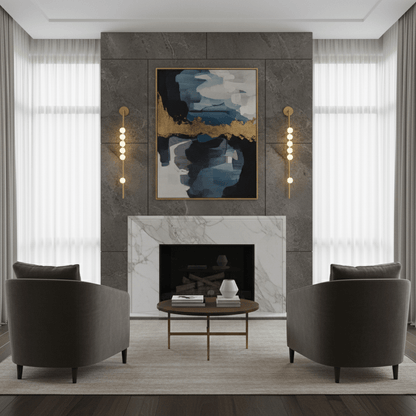Brass Glass Tube Wall Lamp - Elegant Design with Adjustable Lighting